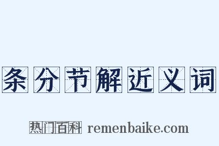 条分节解近义词是什么意思的图片
